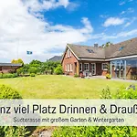 Huus Binnensee - Erdgeschoss-wohnung Mit Garten & Seeblick - Wintergarten & Terrasse - Hundefreundlich - Ruhige Lage - Suedstrand 5 Min Mit Rad Apartament