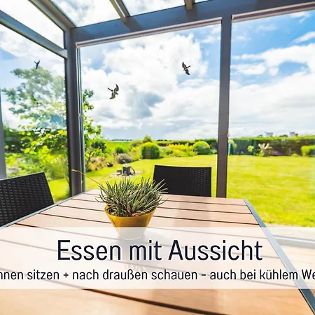 Apartment Huus Binnensee - Erdgeschoss-wohnung Mit Garten&seeblick - Wintergarten&terrasse - 1 Hund Erlaub - Ruhige Lage - Südstrand 5 Min Mit Rad