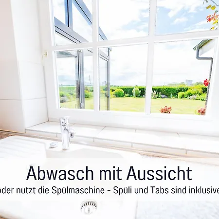 Huus Binnensee - Erdgeschoss-wohnung Mit Garten & Seeblick - Wintergarten & Terrasse - Hundefreundlich - Ruhige Lage - Suedstrand 5 Min Mit Rad Apartment *