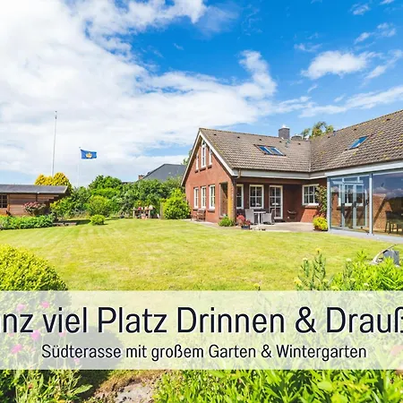 Huus Binnensee - Erdgeschoss-wohnung Mit Garten & Seeblick - Wintergarten & Terrasse - Hundefreundlich - Ruhige Lage - Suedstrand 5 Min Mit Rad Apartment