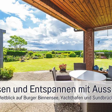 Apartment Huus Binnensee - Erdgeschoss-wohnung Mit Garten&seeblick - Wintergarten&terrasse - 1 Hund Erlaub - Ruhige Lage - Südstrand 5 Min Mit Rad *