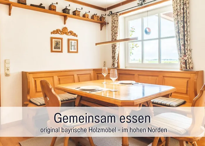شقة Huus Binnensee - Erdgeschoss-wohnung Mit Garten & Seeblick - Wintergarten & Terrasse - Hundefreundlich - Ruhige Lage - Suedstrand 5 Min Mit Rad