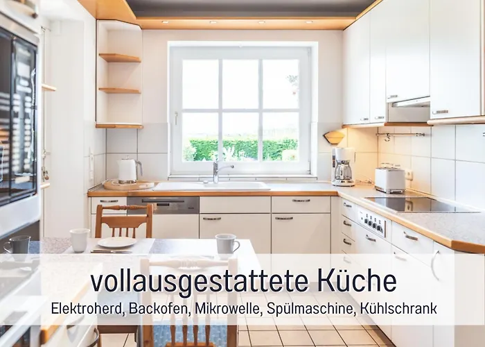 Huus Binnensee - Erdgeschoss-wohnung Mit Garten & Seeblick - Wintergarten & Terrasse - Hundefreundlich - Ruhige Lage - Suedstrand 5 Min Mit Rad شقة فيهمارن