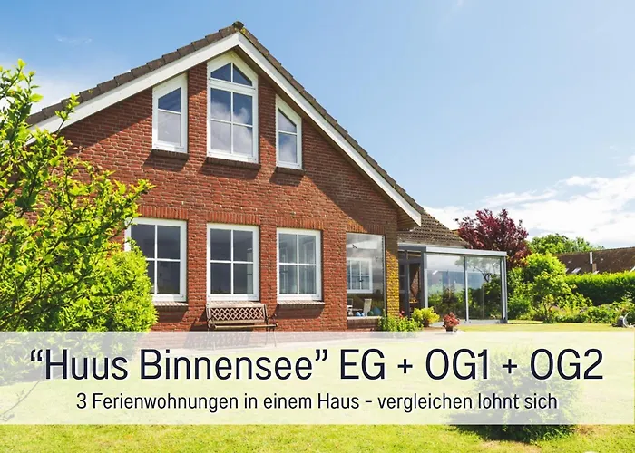 Huus Binnensee - Erdgeschoss-wohnung Mit Garten & Seeblick - Wintergarten & Terrasse - Hundefreundlich - Ruhige Lage - Suedstrand 5 Min Mit Rad شقة